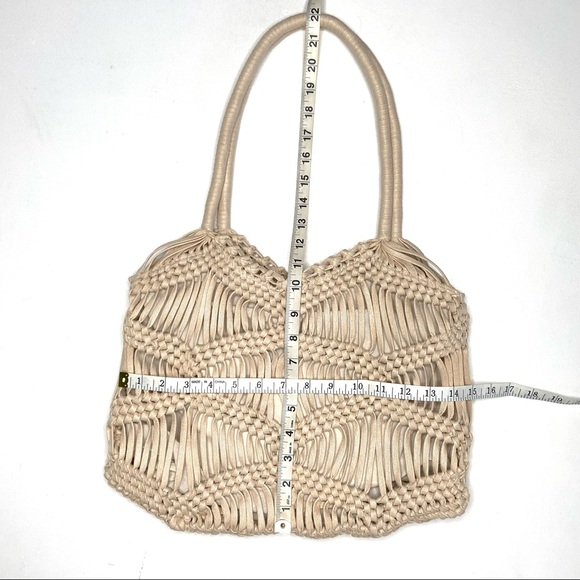 LONDON KAYE Woven Macrame Shoulder Tote Bag - Picture 6 of 16